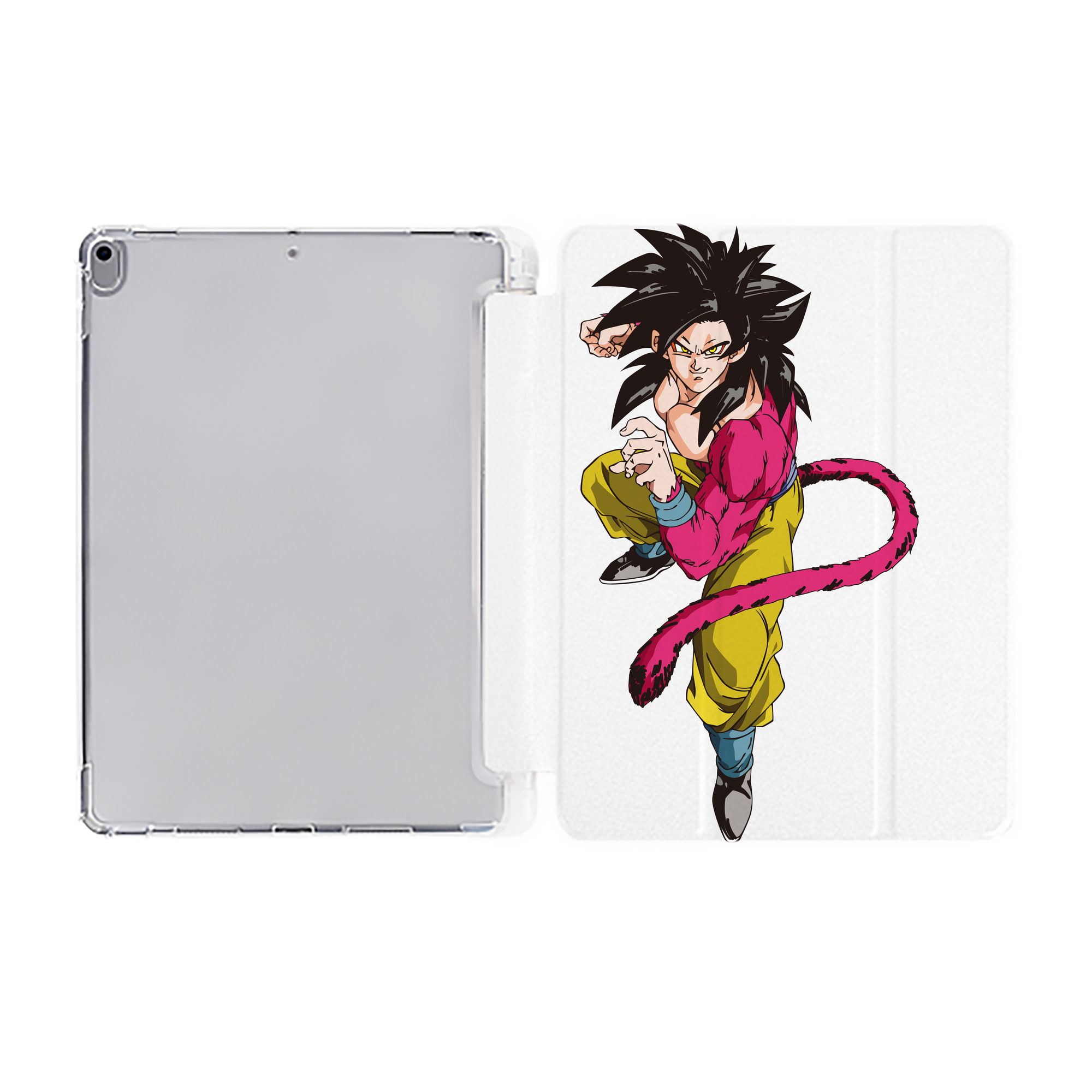 （画像用） ドラゴンボール 孫悟空（そん ごくう）Son Goku カカロット DRAGON BALL Kakarotto IPad ケース ペン収納付き 三つ折りスタンド PUレザー×シリコン 対応機種9.5/10.5/10.9インチ